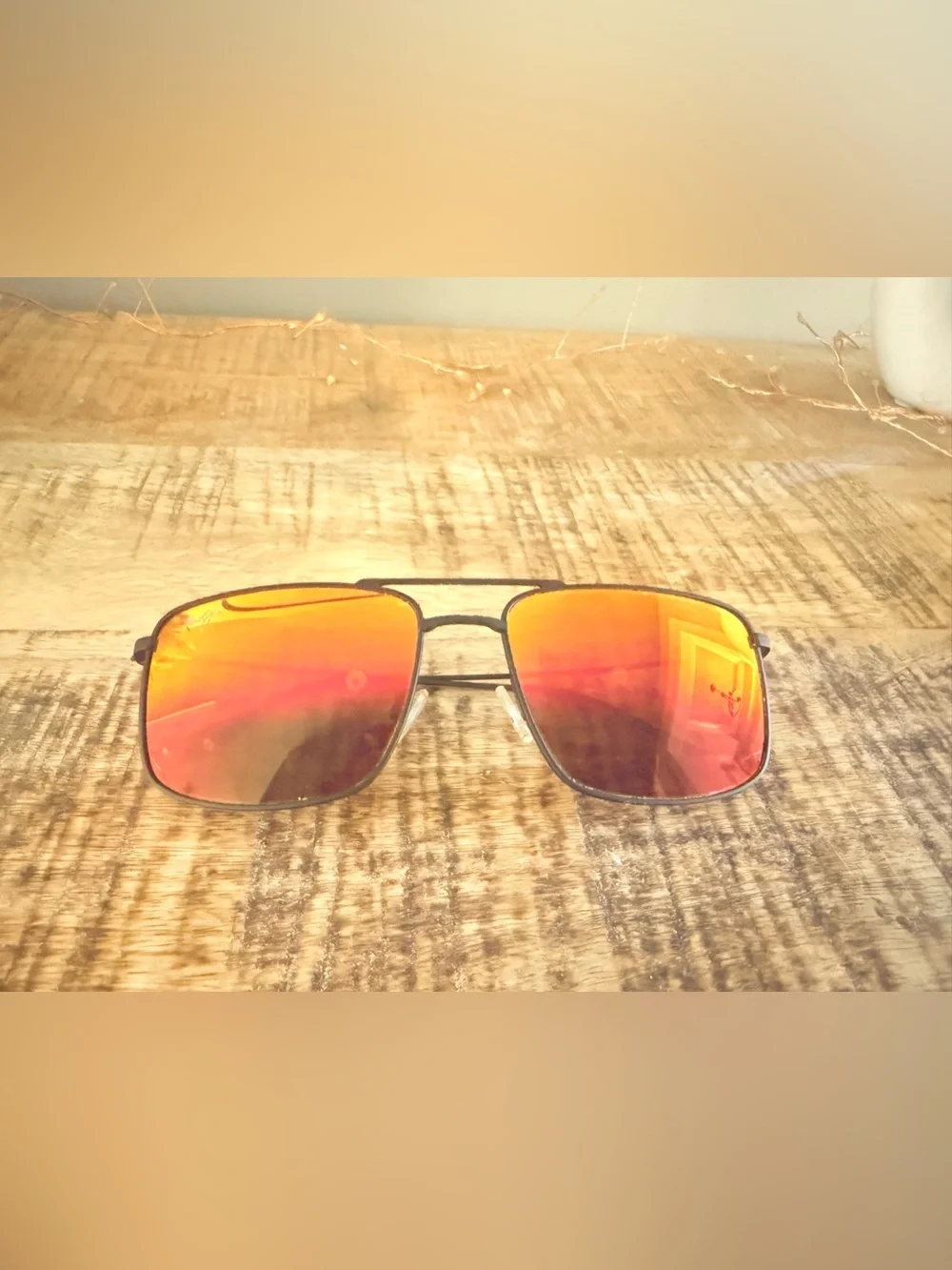 Maui Jim Aeko Titanium Sunglasses Lava /Black